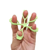 Rubber Finger Held Trainer Stretcher Leather Strengthener Exercise Equipment Machine Hand Grips