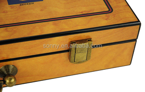 Dosssony — <span class=keywords><strong>mallette</strong></span> de jetons de <span class=keywords><strong>Poker</strong></span> en bois jaune brillant, porte-documents, Texas tenir em Blackjack, 300 pièces - Product Image 6