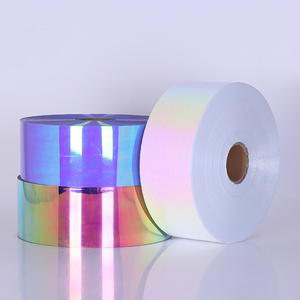 PET Hai Màu Óng Ánh Cầu Vồng Nhiều Lớp Hologram <span class=keywords><strong>Metallized</strong></span> Spangle Đồng Bằng Glitter Sequins Phim Cuộn Cho Giày Mũ Quần Áo - Product Image 2