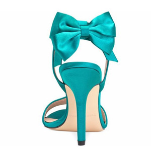 <span class=keywords><strong>Sandalias</strong></span> de <span class=keywords><strong>Fiesta</strong></span> para Mujer, Verano 2019, <span class=keywords><strong>Tacón</strong></span> de Aguja, Satén, Lazo en la Parte Trasera - Product Image 3