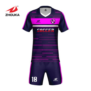Sublimation customized soccer uniforms cheap set polyester shirt can do logo embroidery football jerseys - Product Image 3