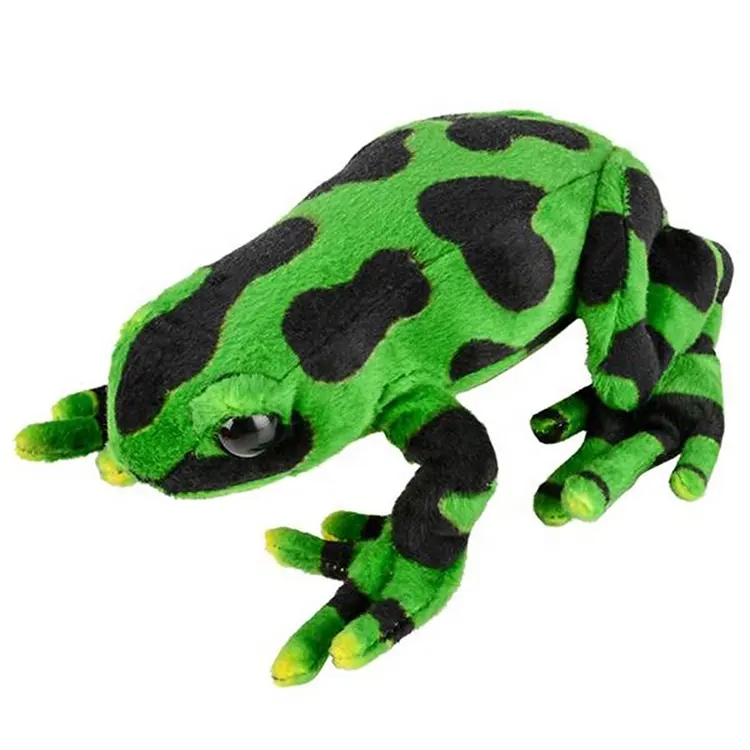 Juguete de rana de peluche con veneno verde, árbol de anime, vida salvaje, hansa, divertido, realista