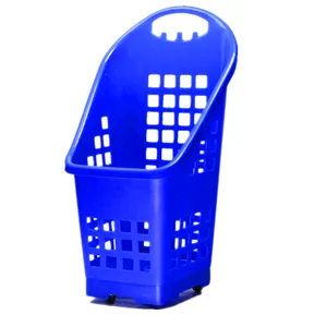 RH-BPR50-T 460*470*870mm 50L supermarket plastic shopping basket