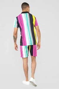 Ensemble short et chemise imprimée pour homme KY – Collection été 2026 – Taille élastique avec cordon de serrage – Coupe ajustée – Idéal plage - Product Image 5