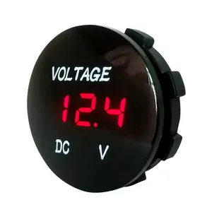 DC 12V-24V için su geçirmez voltmetre LED kırmızı