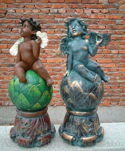 Nuovo stile su misura della resina fata angelo bambino statua/piccolo/piccola fata ala ragazza scultura/nude baby angel - Product Image 2