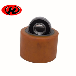 Linde de plataforma eléctrico Jack PU carga de 80x55MM eléctrico de la rueda de la carretilla elevadora 6204 2RS rodamiento - Product Image 3