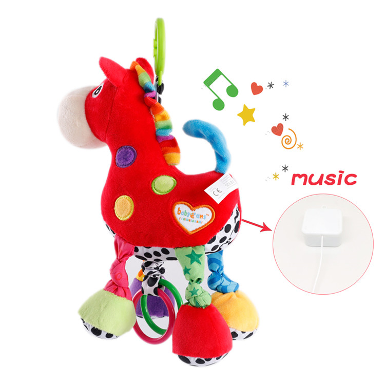 Детские игрушки red horse музыкальная плюшевая развивающая необычная игрушка для ребенка