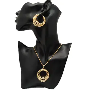 luxury style 2019 hot sale gold pendant and earring set for wedding party EP169