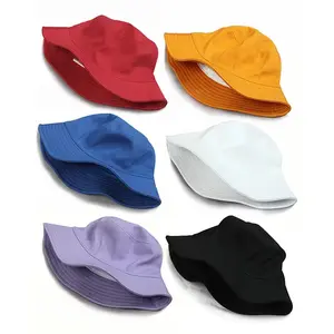 防水雨帽实心透明盘妇女桶帽子帽子女孩女士们PVC沙滩帽