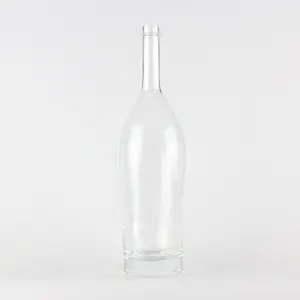 750ml Extra Flint Top Grade Quality Round Shape Liquor Empty Bottle Price