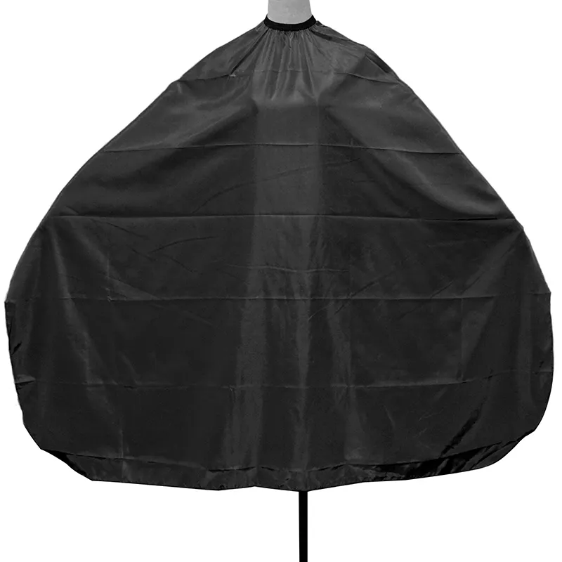 Paño impermeable para corte de pelo, bata de peluquería, delantal de peluquería, capa de corte de pelo, negro