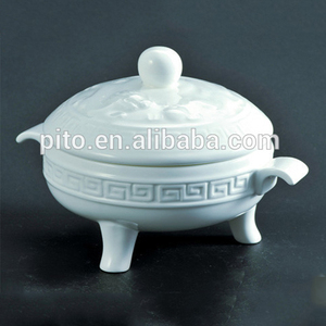 Hotel restaurante dragón <span class=keywords><strong>de</strong></span> cerámica tazón <span class=keywords><strong>de</strong></span> porcelana con tapa - Product Image 1