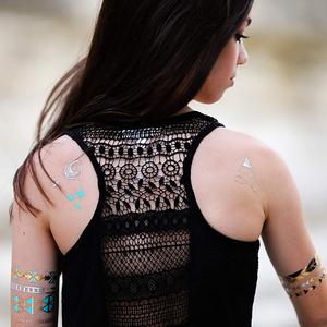 Grado cosmetico Nuovo Design di Alta Qualità Pieno Braccio Metallico Henné Tatuaggio Temporaneo - Product Image 5