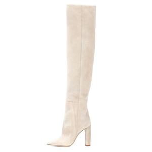Nuovi Stivali Sopra il Ginocchio da Donna in Finta Pelle Scamosciata con Supporto per l'Arco, <span class=keywords><strong>Tacco</strong></span> a Blocco e Punta Affusolata, Sexy Stile Western, <span class=keywords><strong>Basso</strong></span> MOQ, Invernali - Product Image 2
