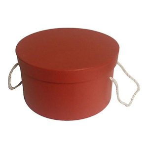 กล่องหมวกกระดาษแข็งทรงกลมแบบกำหนดเองพร้อมหูหิ้ว - Product Image 2