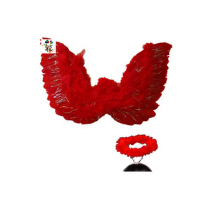 <span class=keywords><strong>Ali</strong></span> di <span class=keywords><strong>piume</strong></span> d'angelo di colore rosso angelico Devilish fatte a mano <span class=keywords><strong>con</strong></span> alone HPC-0863 - Product Image 1