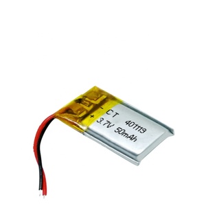 <span class=keywords><strong>Mini</strong></span> batería 3,7 V 401020 401119 401120 401215 3,7 V 50mAh batería <span class=keywords><strong>recargable</strong></span> de iones de polímero de litio lipo - Product Image 1