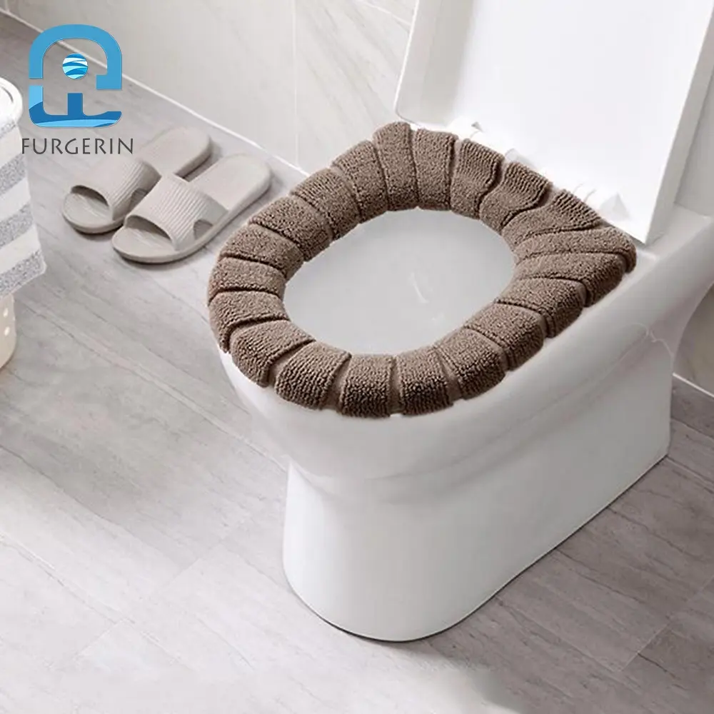 Conjunto de assento de pano macio, tampa de banheiro para banheiro, lavável, capas de assento para vaso sanitário