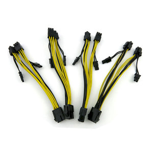 18AWG PCI-E 6pin auf Dual 6 + 2 Y-splitter verlängerungskabel - Product Image 1