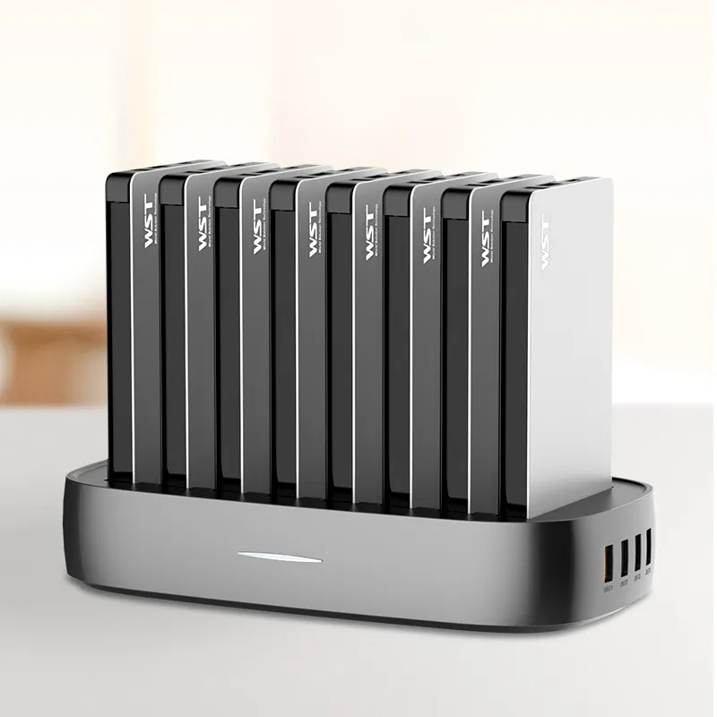 WST Merk EU/AU/UK/US socket type restaurant openbare dock desktop batterij laadstation voor mobiele telefoon