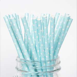 China Venta caliente Polka Dot pajitas de papel para <span class=keywords><strong>Bar</strong></span> y CAFÉ Tienda - Product Image 4