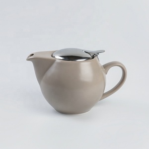 Estilo Oriental exquisita moderna diseño redondo negro <span class=keywords><strong>mate</strong></span> de porcelana té <span class=keywords><strong>con</strong></span> colador de té - Product Image 3