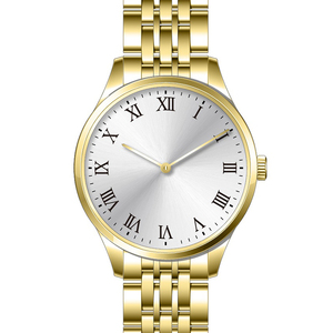 De Oro de acero inoxidable <span class=keywords><strong>movimiento</strong></span> de cuarzo relojes en china - Product Image 4