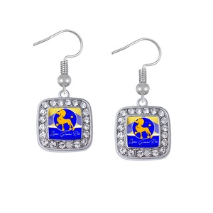 Ciondolo Personalizzato con Immagine, Forma Quadrata, Lettera Greca Sigma Gamma Rho, Charm Poodle <span class=keywords><strong>SGR</strong></span> 1922 per Creazione di Gioielli - Product Image 6