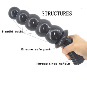 Perles d'<span class=keywords><strong>anus</strong></span> FAAK avec poignée Plug Anal Juguetes Sexuales Jouets érotiques Butt Plug Perles Plug Anal <span class=keywords><strong>pour</strong></span> femmes - Product Image 4