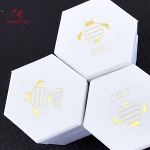 China Custom logo Luxury Small White <strong>Hexagon</strong> <strong>Gift</strong> <strong>Box</strong> Cardboard <strong>Box</strong> with Glass Bottle for Food Packaging <strong>Box</strong> - Product Image 5