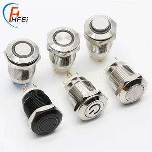 waterproof light 16mm metal 4 pin momentary led push button switch connection