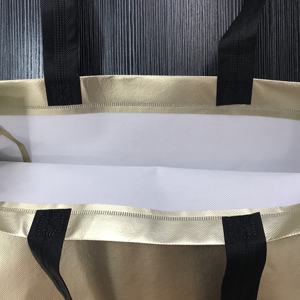 <span class=keywords><strong>Rungo</strong></span>-bolsa no tejida laminada ultrasónica para compras, plástico reciclado para supermercado, color oro rosa - Product Image 6