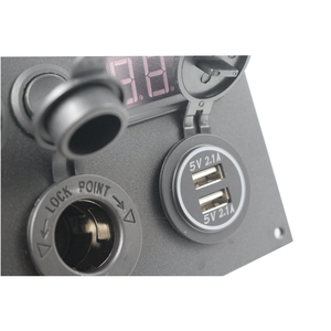 Panneau de commande <span class=keywords><strong>pour</strong></span> <span class=keywords><strong>camping</strong></span>-<span class=keywords><strong>car</strong></span> 12V 240V avec moniteur de <span class=keywords><strong>batterie</strong></span> USB et <span class=keywords><strong>chargeur</strong></span> séparé - Product Image 6