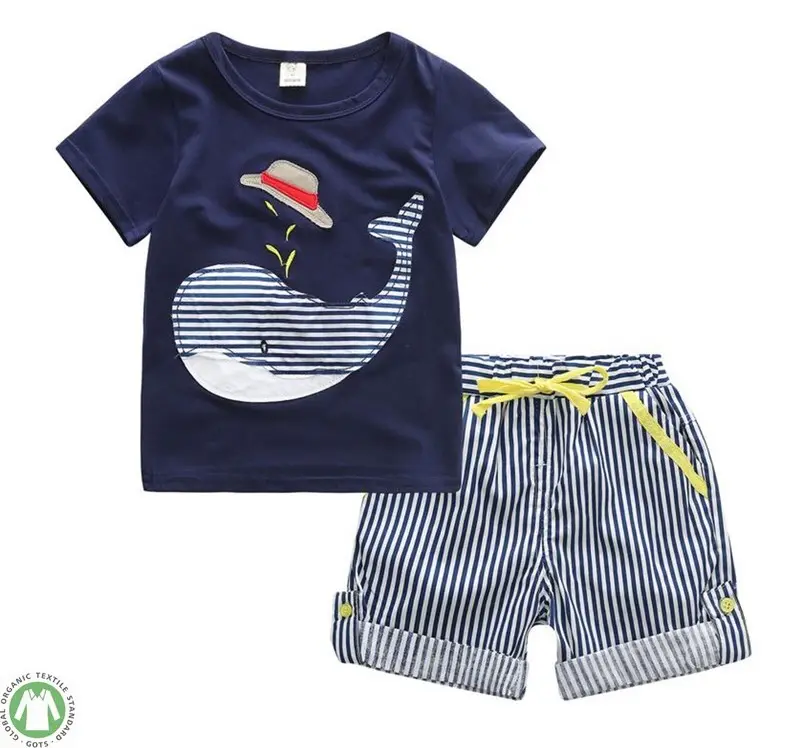 BKD casual style children hot selling kids clothing set