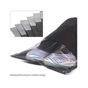 2021再利用可能な売れ筋旅行靴オーガナイザーバッグ透明窓用不織布巾着靴バッグ