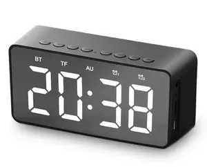 2021Amazon Offre Spéciale LED Réveil NUMÉRIQUE Personnalisé Table Horloges Radio FM TF CARTE Haut-parleurs