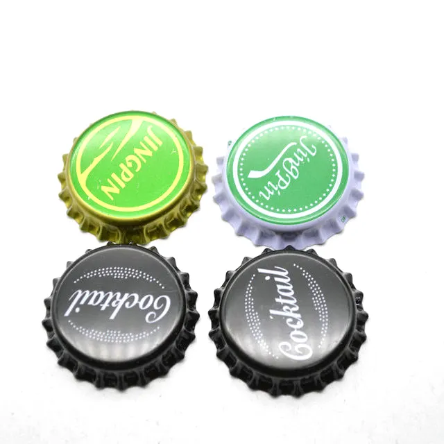 LOGO gedruckt bier flasche auf die seite top aluminium leicht pull krone kappe