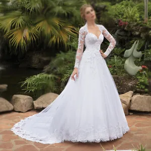 2023 robes <span class=keywords><strong>de</strong></span> mariée à manches longues robes <span class=keywords><strong>de</strong></span> mariée robes <span class=keywords><strong>de</strong></span> mariée africaines bon marché robes <span class=keywords><strong>de</strong></span> mariée pour femme robes <span class=keywords><strong>de</strong></span> mariée élégantes - Product Image 1