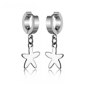Arrivée femmes fines boucles d'oreilles en acier inoxydable avec petit garçon coeur enfants étoiles lapin goutte oreille Huggies Design élégant - Product Image 2
