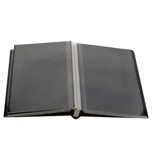 DIY Western Black Leather Self Adhesive Sheets Photo Album Present Holder