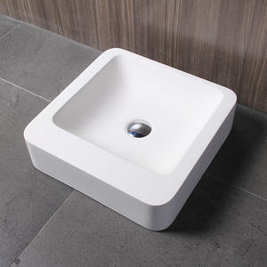 Mate brillante forma cuadrada de superficie sólida acrílico Artificial piedra <span class=keywords><strong>lavabo</strong></span> <span class=keywords><strong>encimera</strong></span> - Product Image 4