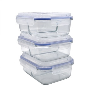 ภาชนะแก้วทนความร้อนสูงสำหรับใส่อาหารเข้าไมโครเวฟ,ภาชนะใส่อาหารทำจากแก้วทรงสี่เหลี่ยมกล่องอาหารกลางวันแก้วใส่อาหาร - Product Image 5