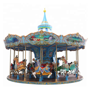 Usine chinoise carrousel rond d'arrière-cour à vendre <span class=keywords><strong>parc</strong></span> d'attractions <span class=keywords><strong>balade</strong></span> à cheval mécanique - Product Image 1