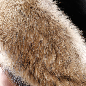 Chapeau aviateur d'hiver pour <span class=keywords><strong>femme</strong></span> avec écharpe en fourrure de renard, réglable et broderie à la main, accessoire de mode adapté aux fêtes - Product Image 4