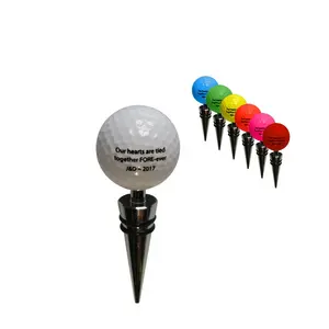 Desain Unik Buatan Tangan Warna-warni Bola Golf Botol Stopper untuk Wanita Pegolf