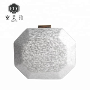Géométrie de soirée sac argenté blanc embrayages de <span class=keywords><strong>mariage</strong></span> pour transporter - Product Image 1