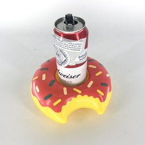 OEM/ODM custom PVC plastic donut mini inflatable cup drink holder with logo