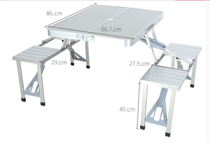 Ligero Picnic <span class=keywords><strong>mesa</strong></span> <span class=keywords><strong>de</strong></span> Camping plegable sillas <span class=keywords><strong>de</strong></span> <span class=keywords><strong>mesa</strong></span> <span class=keywords><strong>de</strong></span> juego portátil <span class=keywords><strong>de</strong></span> aluminio <span class=keywords><strong>mesa</strong></span> plegable 4 asiento - Product Image 2