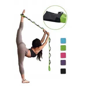 Спортивный ремень для йоги Wellshow, нейлоновый растягивающийся ремень для ног, эластичный ремень для двери, тренировочное оборудование премиум-класса для растяжки